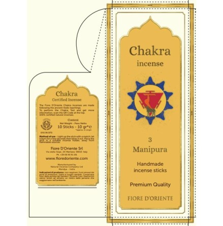 Rökelse Chakra 11,5 cm - Manipura